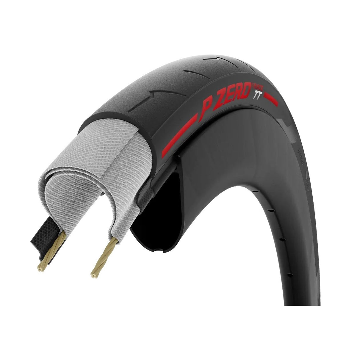 Pneu PIRELLI P ZERO Race TT 700c TubeType Rouge