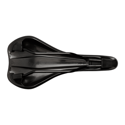 Selle BURGTEC THE CLOUD MK2 Rails Titane Noir — vue de dessous et rails titane