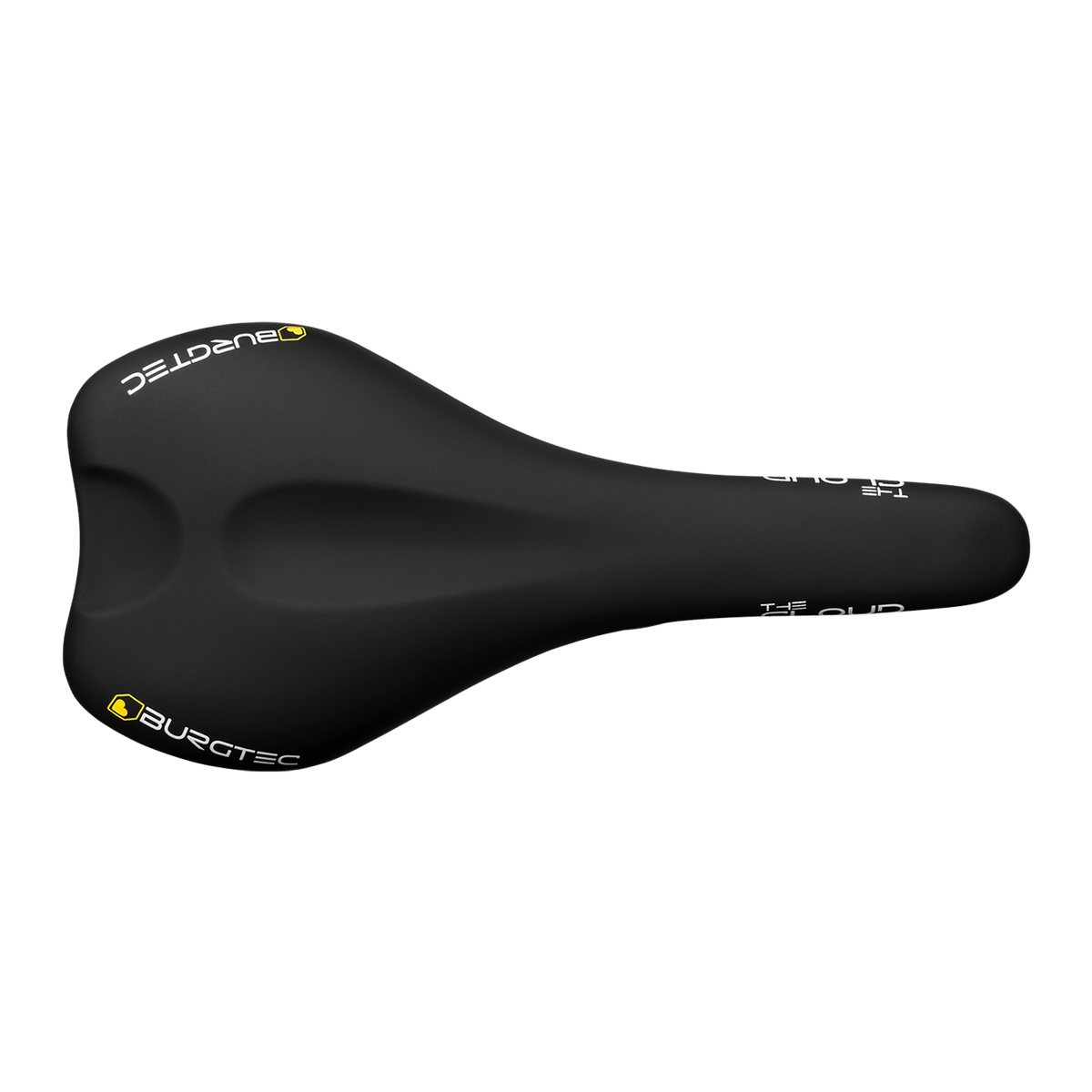 Selle BURGTEC THE CLOUD MK2 Rails Cro-Mo Noir — vue de dessus Cro-Mo