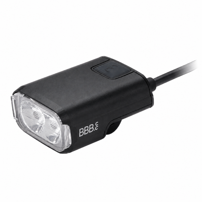 Éclairage Avant BBB E-STRIKE URBAN 600 avec Commande Filaire — vue produit sur fond blanc