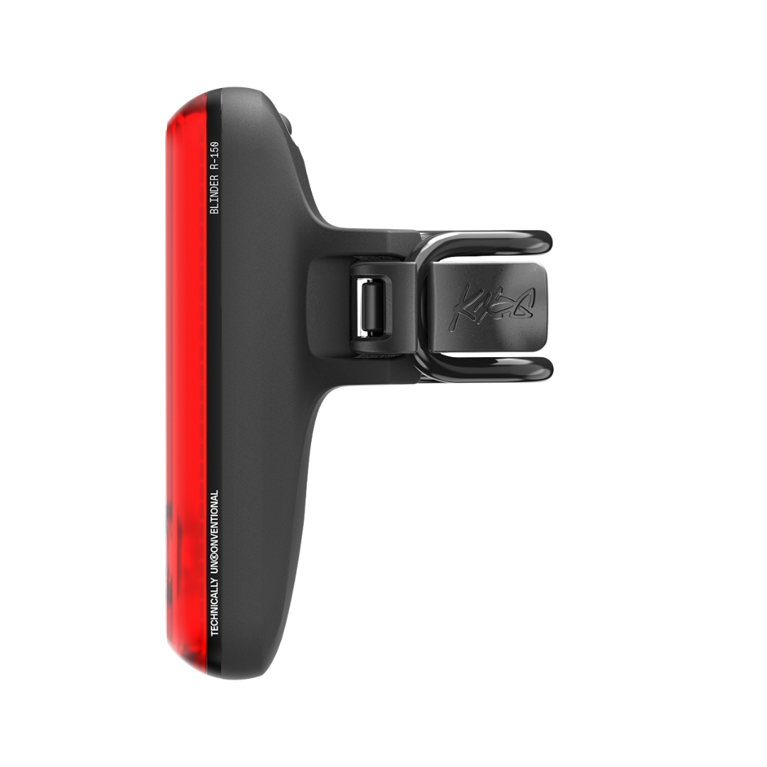 Éclairage Arrière KNOG BLINDER REAR 150 - Noir — profil et fixation