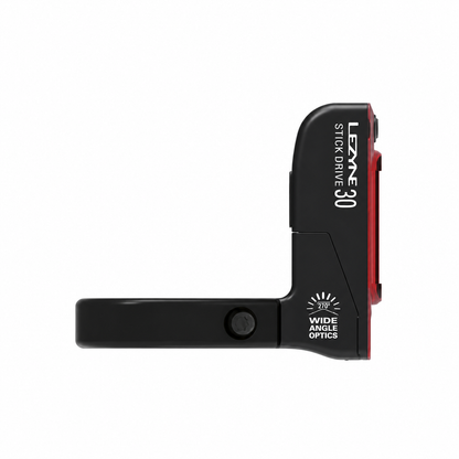 Éclairage Arrière LEZYNE STICK DRIVE Noir — profil et fixation