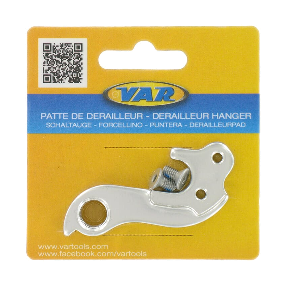 Patte de Dérailleur VAR DH-69085 Cube — vue produit sur fond blanc