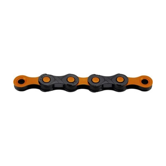 Chaîne 12V KMC DLC12 Noir/Orange — photo produit sur fond blanc