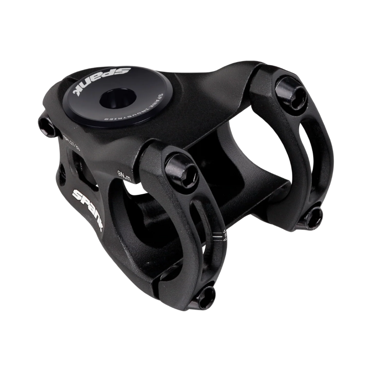 Potence SPANK SPLIT Noir — vue principale sur fond blanc