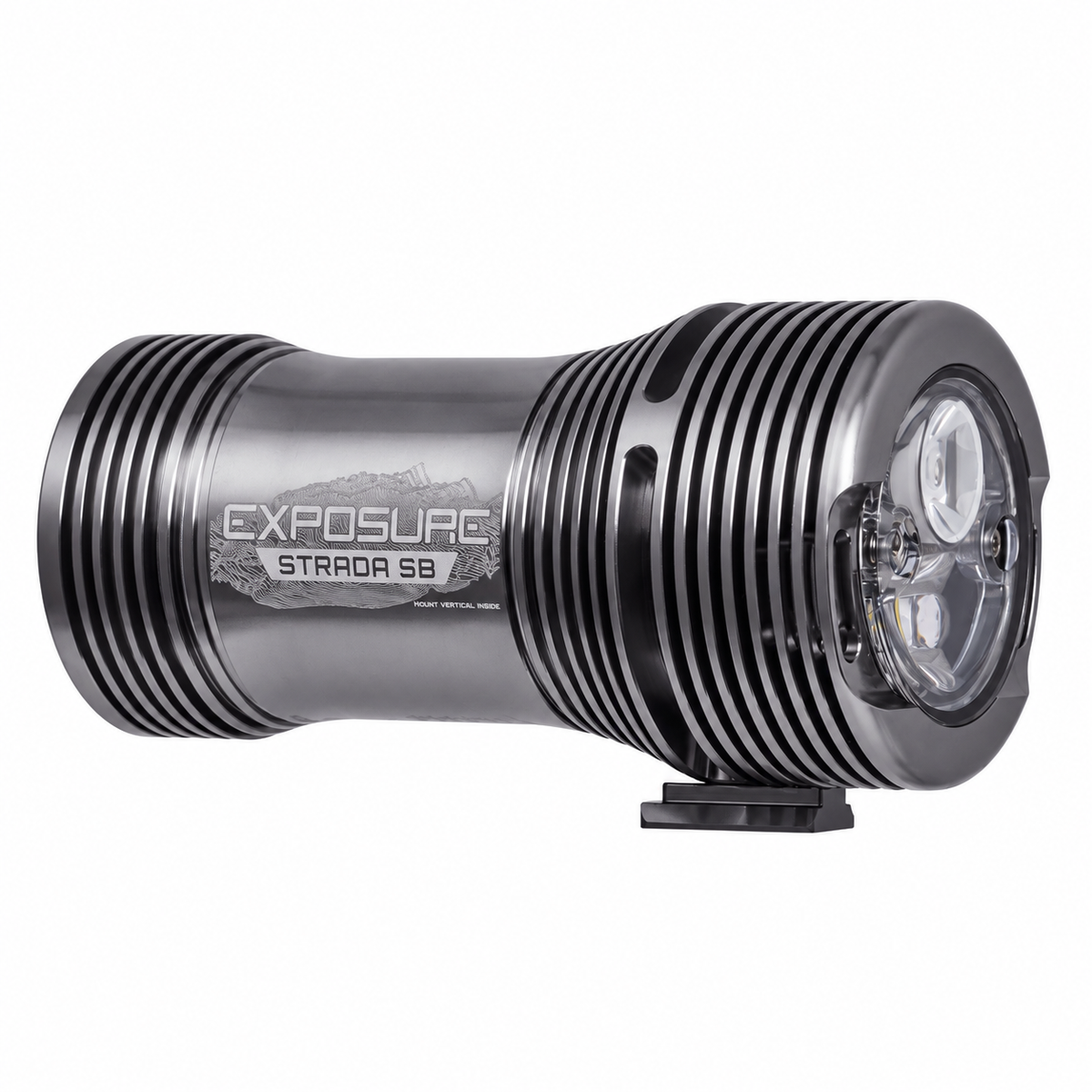 Éclairage Avant EXPOSURE LIGHTS STRADA MK13 SB AKTIV Gun Metal Black — vue produit sur fond blanc