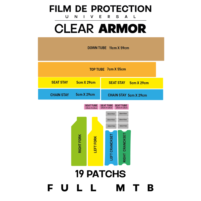 Protection de Cadre MONKEY'S SAUCE FULL UNIVERSAL MTB Brillant