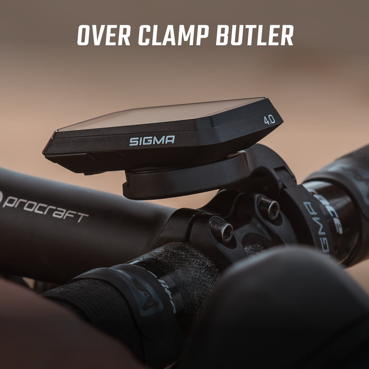 Compteur GPS SIGMA ROX 4.0 ENDURANCE Noir — GPS installé sur son support au poste de pilotage