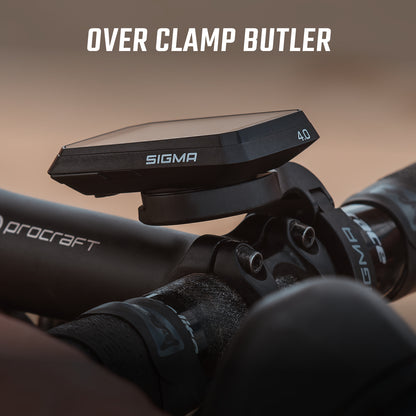 Compteur GPS SIGMA ROX 4.0 ENDURANCE Noir — GPS installé sur son support au poste de pilotage