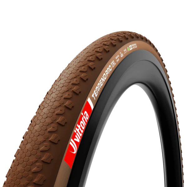 Pneu VITTORIA TERRENO PRO T30 Fine Loose Gravel Race 700c Tubeless Ready Souple Marron