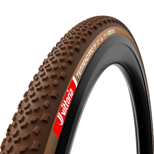 Pneu VITTORIA TERRENO PRO T60 Mixed Gravel Race 700c Tubeless Ready Souple Marron