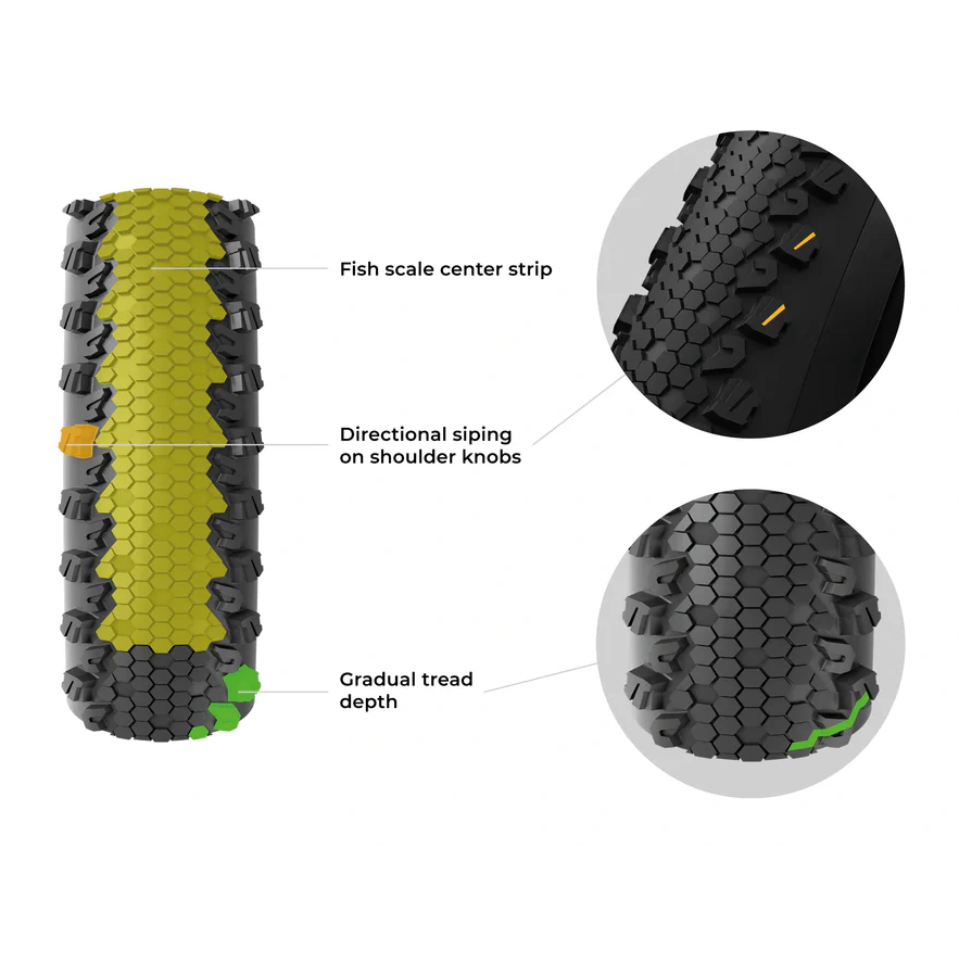 Pneu VITTORIA TERRENO XC RACE 29x2.25 Graphene/Silica Tubeless Ready Souple Beige