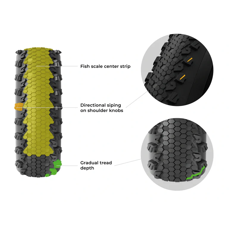 Pneu VITTORIA TERRENO XC TRAIL 29x2.40 4C Graphene 2.0 Tubeless Ready Souple Beige