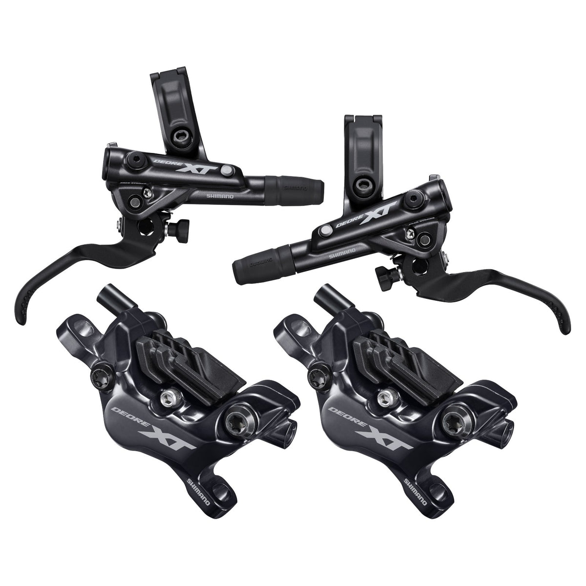 Paire de Freins SHIMANO XT M8120 4 Pistons J-KIT Plaquettes Ventilées Organique Sans Disque